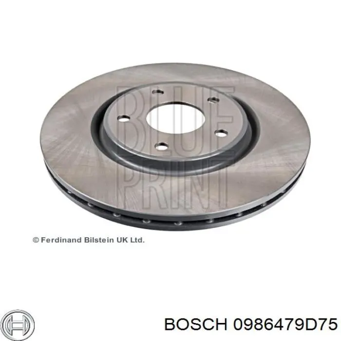 0986479D75 Bosch freno de disco delantero