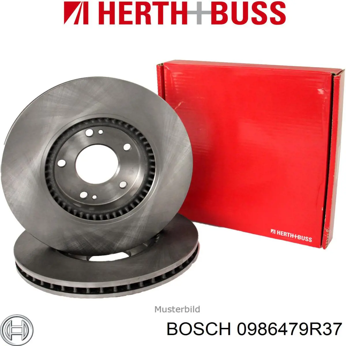 0986479R37 Bosch freno de disco delantero