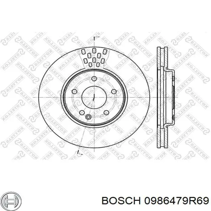 0986479R69 Bosch freno de disco delantero