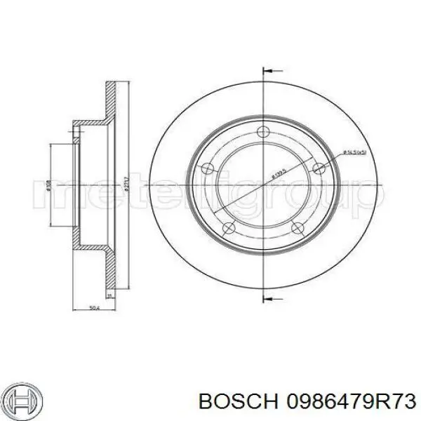 0986479R73 Bosch freno de disco delantero