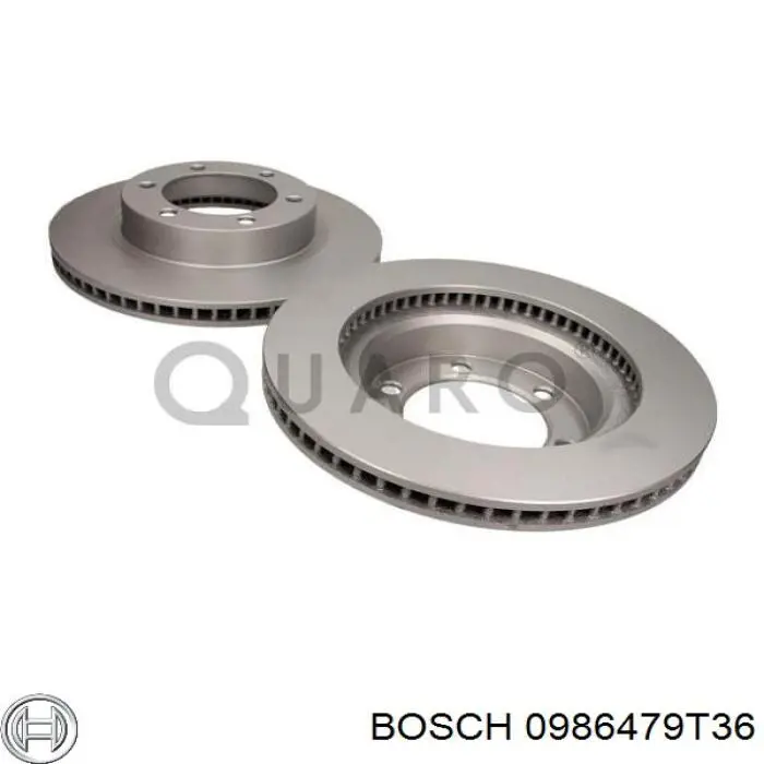 0986479T36 Bosch freno de disco delantero