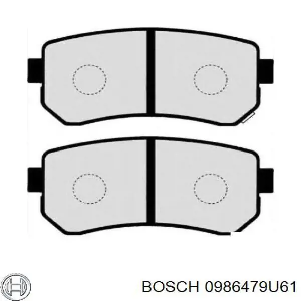 0986479U61 Bosch freno de disco delantero