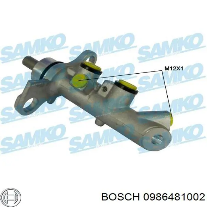 0 986 481 002 Bosch cilindro principal de freno