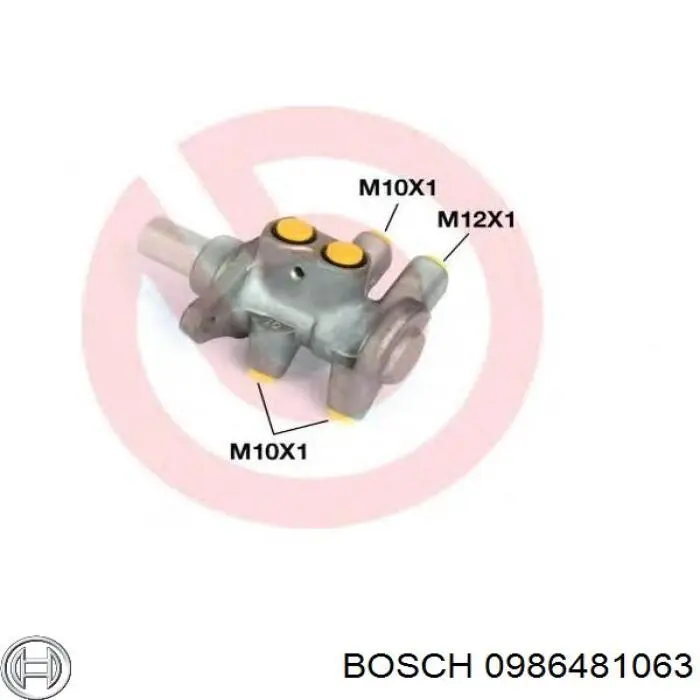 0986481063 Bosch cilindro principal de freno