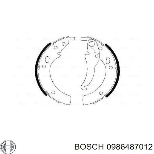 0986487012 Bosch zapatas de frenos de tambor traseras