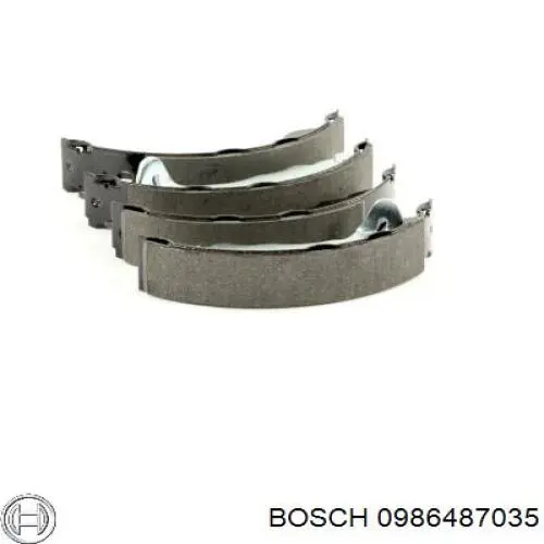 0986487035 Bosch zapatas de frenos de tambor traseras