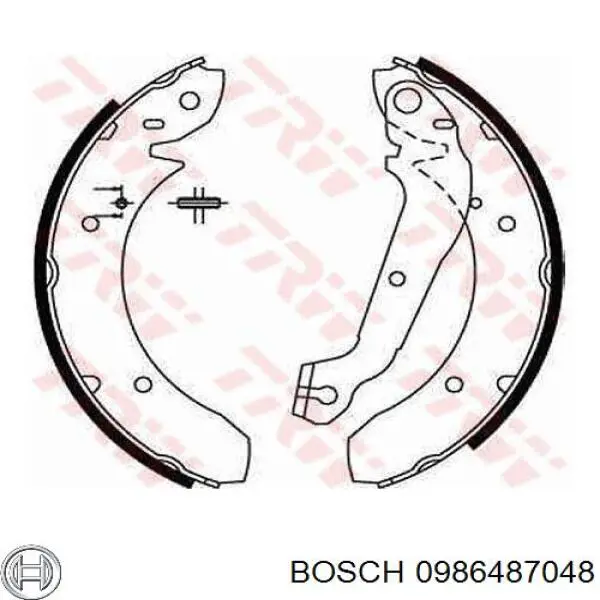 0986487048 Bosch zapatas de frenos de tambor traseras