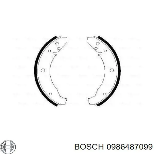 0 986 487 099 Bosch zapatas de frenos de tambor traseras