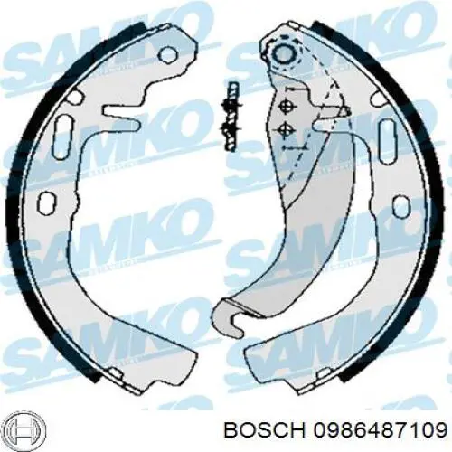 90350130 Opel zapatas de frenos de tambor traseras