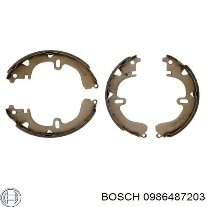 0986487203 Bosch zapatas de frenos de tambor traseras