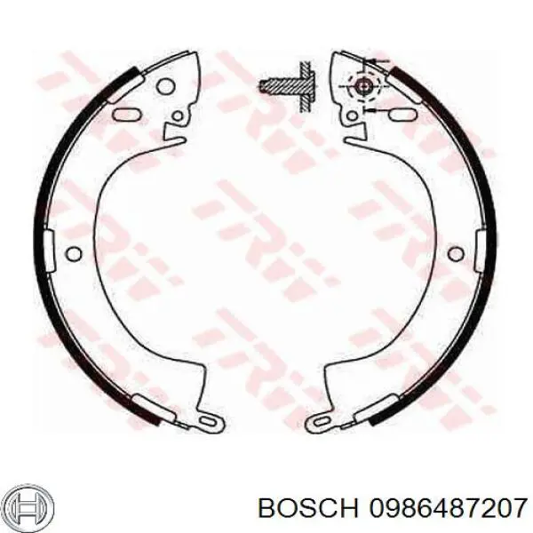 0986487207 Bosch zapatas de frenos de tambor traseras