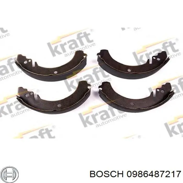 0986487217 Bosch zapatas de frenos de tambor traseras