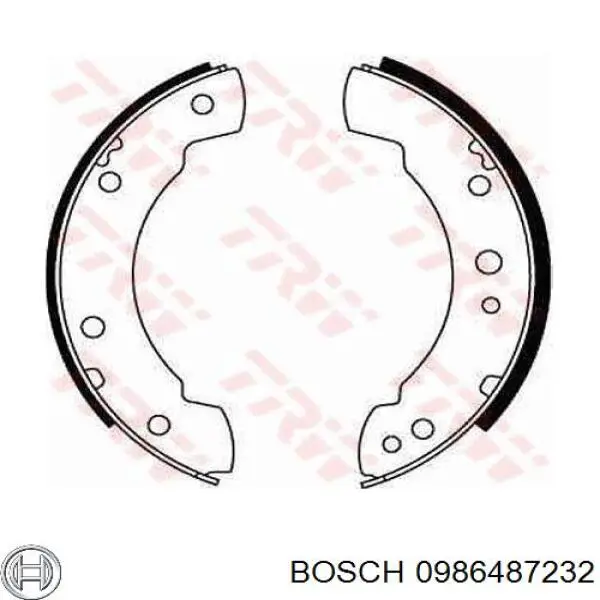 0986487232 Bosch zapatas de frenos de tambor traseras