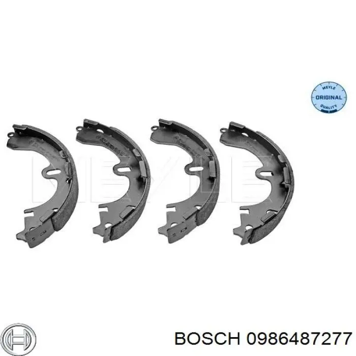 0986487277 Bosch zapatas de frenos de tambor traseras