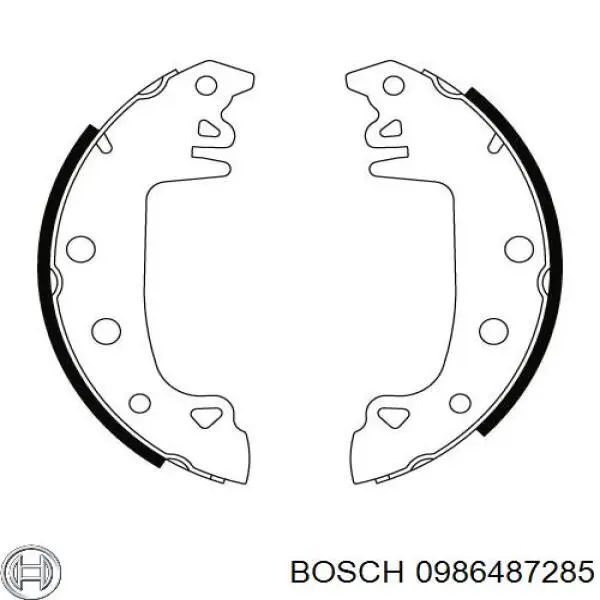 0986487285 Bosch zapatas de frenos de tambor traseras