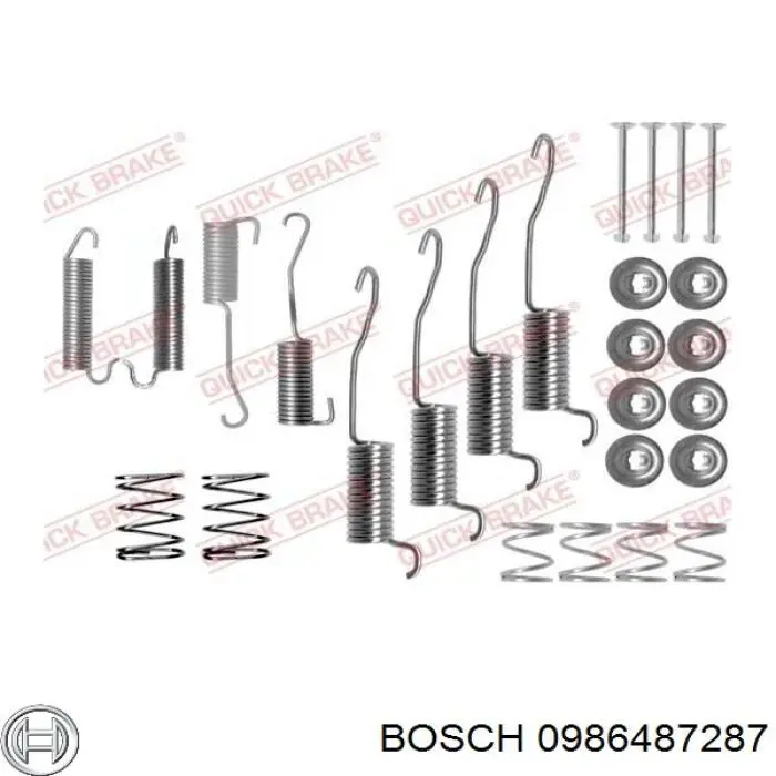 0 986 487 287 Bosch zapatas de frenos de tambor traseras