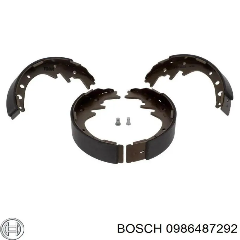 0986487292 Bosch zapatas de frenos de tambor traseras