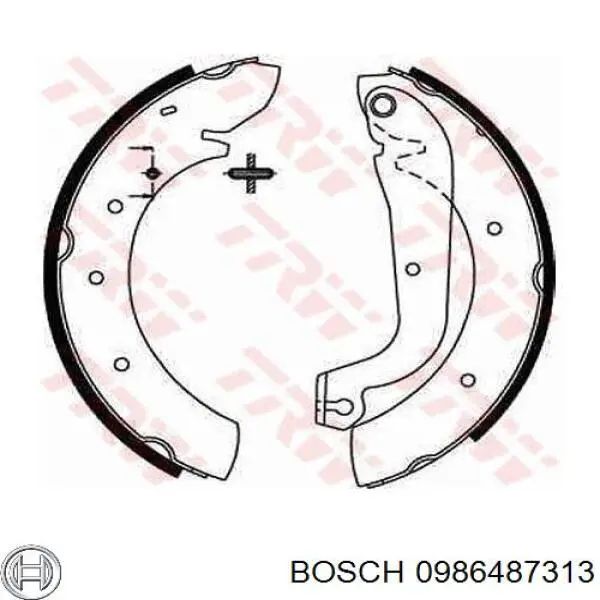 0986487313 Bosch zapatas de frenos de tambor traseras