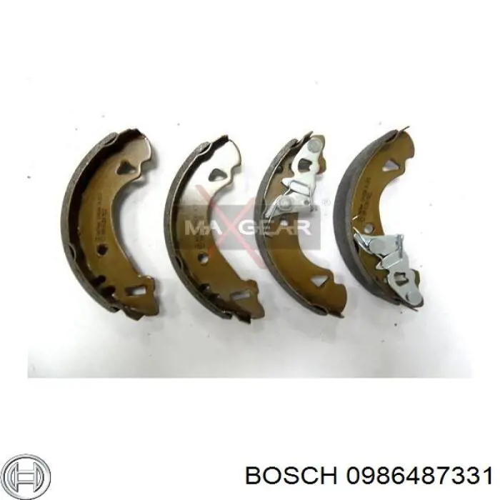 0986487331 Bosch zapatas de frenos de tambor traseras