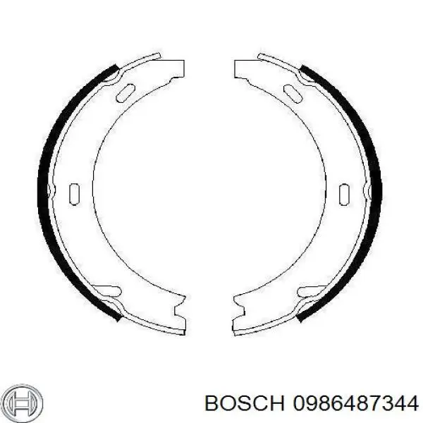 0986487344 Bosch juego de zapatas de frenos, freno de estacionamiento