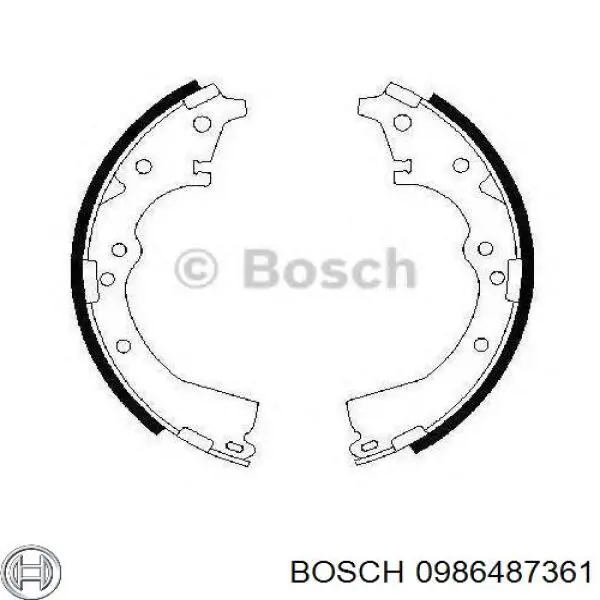 0986487361 Bosch zapatas de frenos de tambor traseras