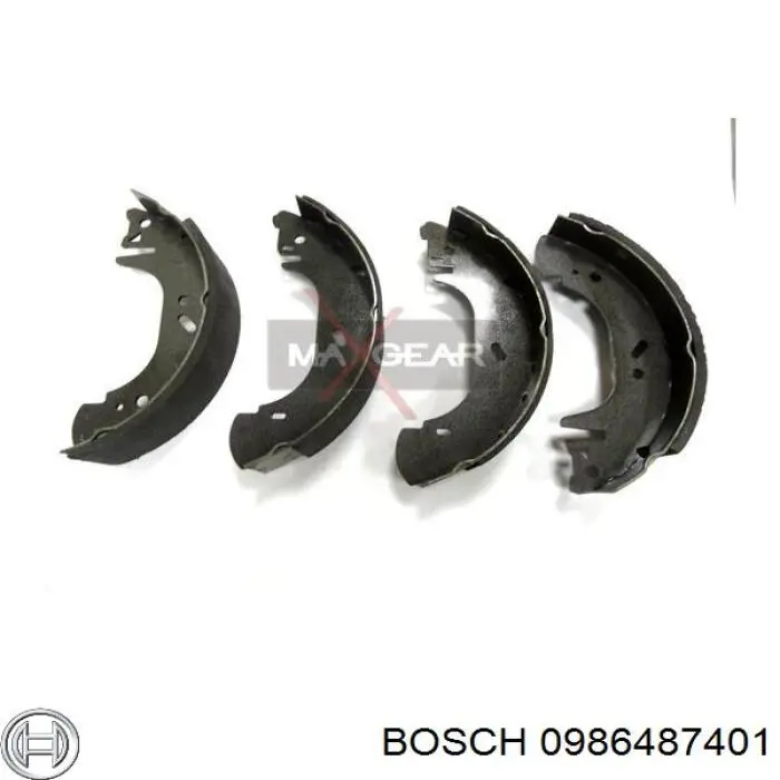 0986487401 Bosch zapatas de frenos de tambor traseras