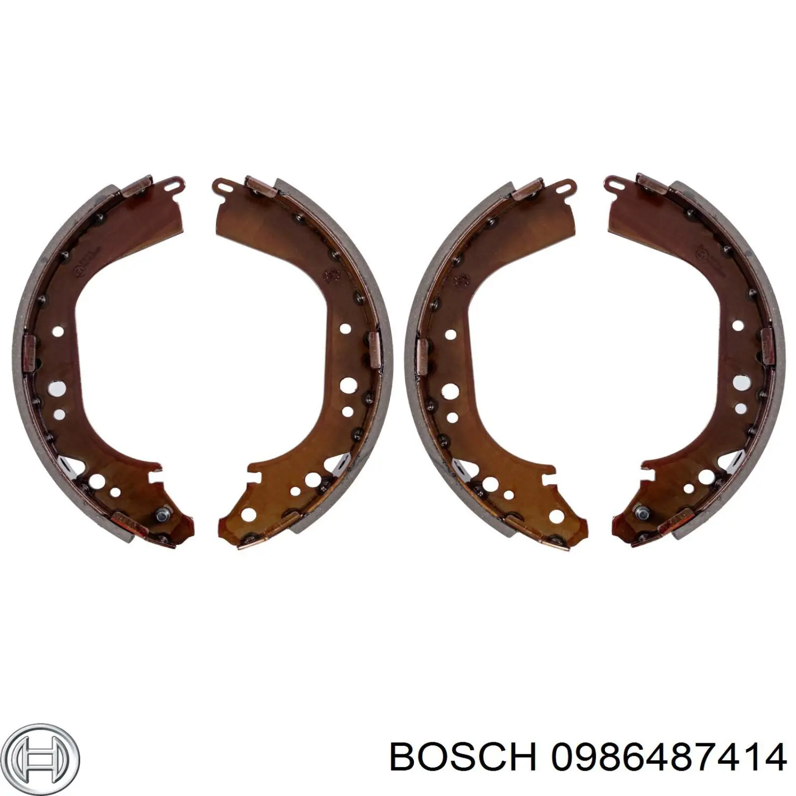 0 986 487 414 Bosch zapatas de frenos de tambor traseras