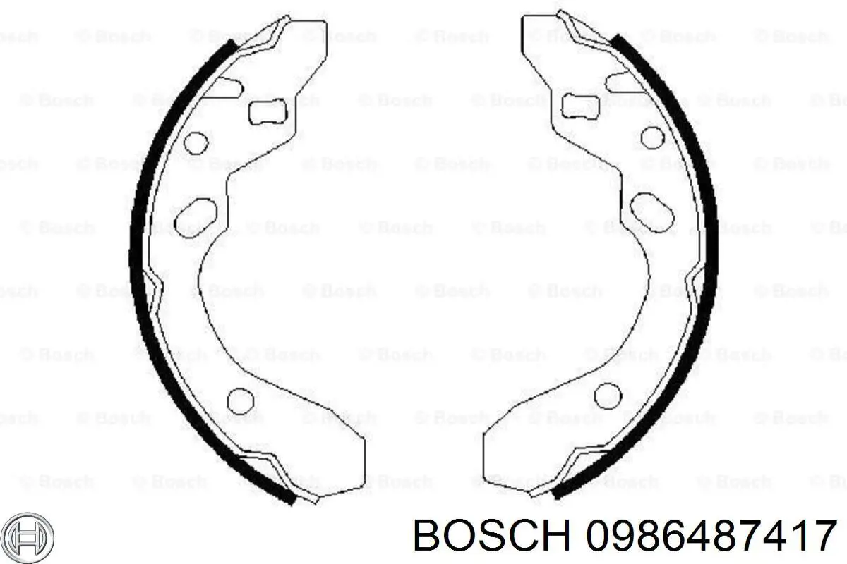 0986487417 Bosch zapatas de frenos de tambor traseras