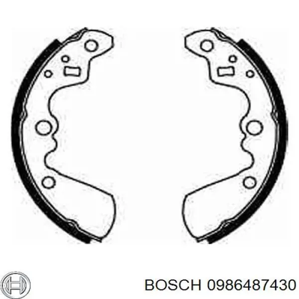 0986487430 Bosch zapatas de frenos de tambor traseras