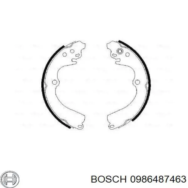 0986487463 Bosch zapatas de frenos de tambor traseras