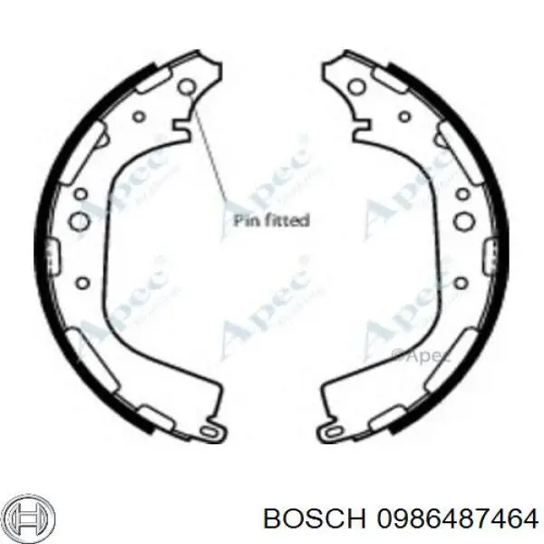 0986487464 Bosch zapatas de frenos de tambor traseras