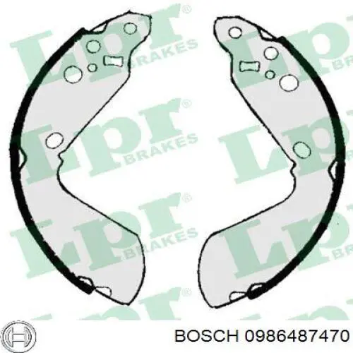 0986487470 Bosch zapatas de frenos de tambor traseras