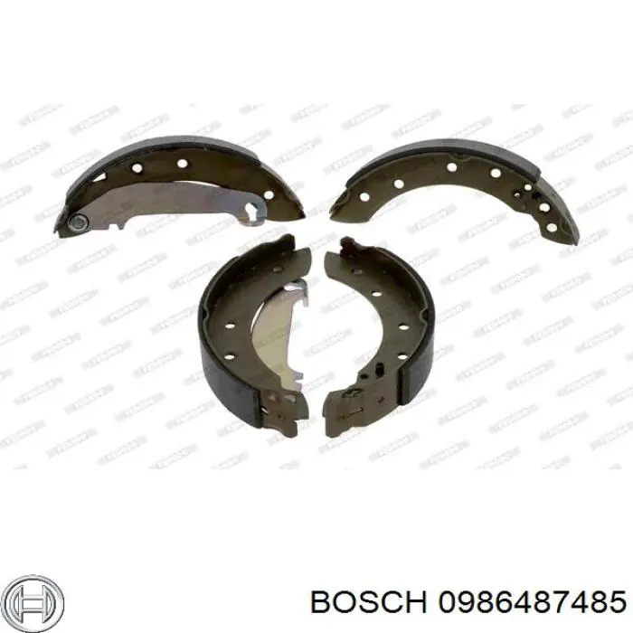 0986487485 Bosch zapatas de frenos de tambor traseras