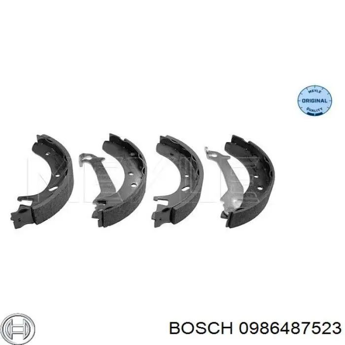 0986487523 Bosch zapatas de frenos de tambor traseras