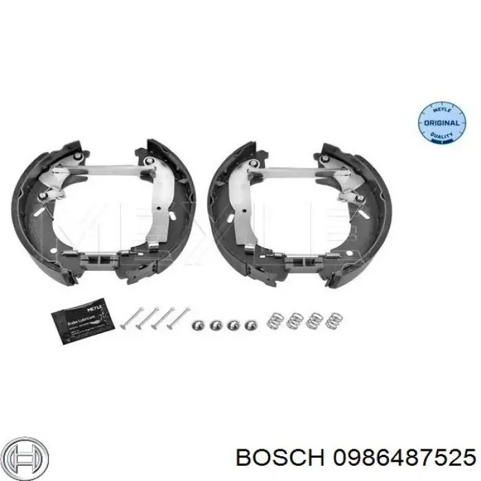 0986487525 Bosch zapatas de frenos de tambor traseras