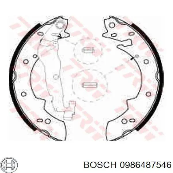 0986487546 Bosch zapatas de frenos de tambor traseras