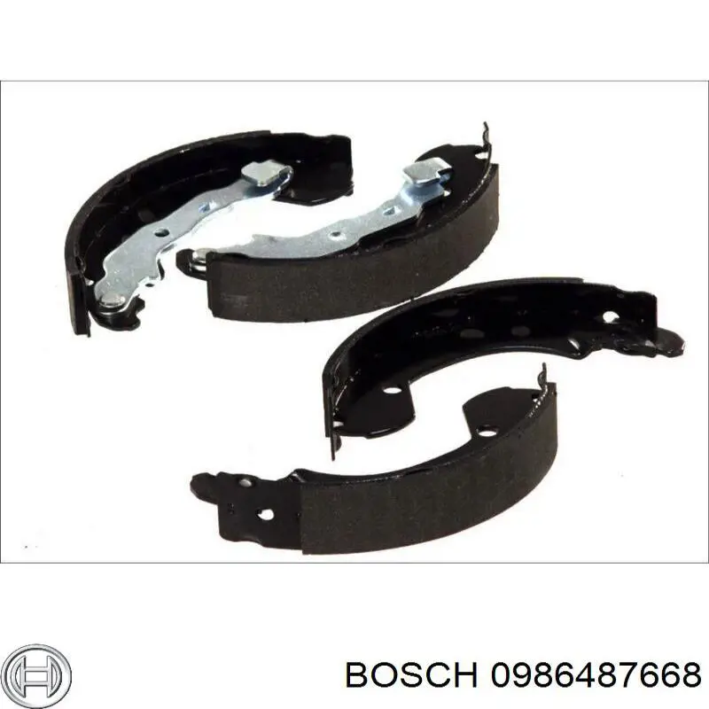 0986487668 Bosch zapatas de frenos de tambor traseras