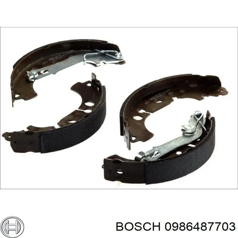 0986487703 Bosch zapatas de frenos de tambor traseras