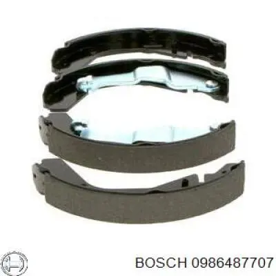 0 986 487 707 Bosch zapatas de frenos de tambor traseras