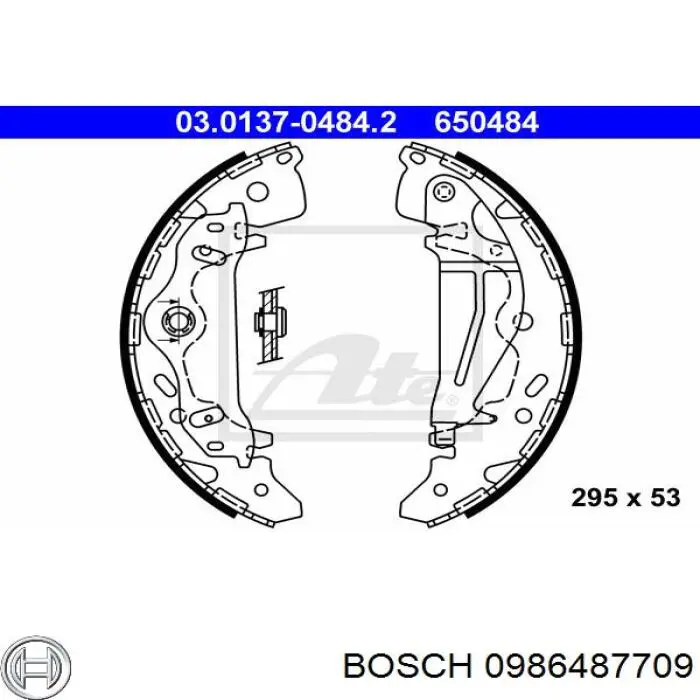 0986487709 Bosch zapatas de frenos de tambor traseras