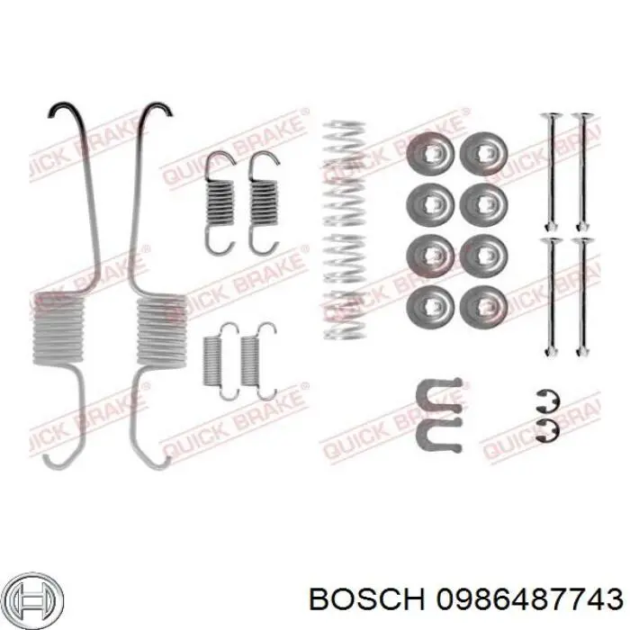 0986487743 Bosch zapatas de frenos de tambor traseras