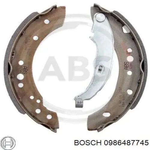 0986487745 Bosch zapatas de frenos de tambor traseras