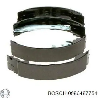 0986487754 Bosch zapatas de frenos de tambor traseras