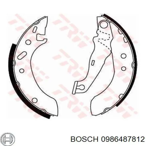 0986487812 Bosch zapatas de frenos de tambor traseras