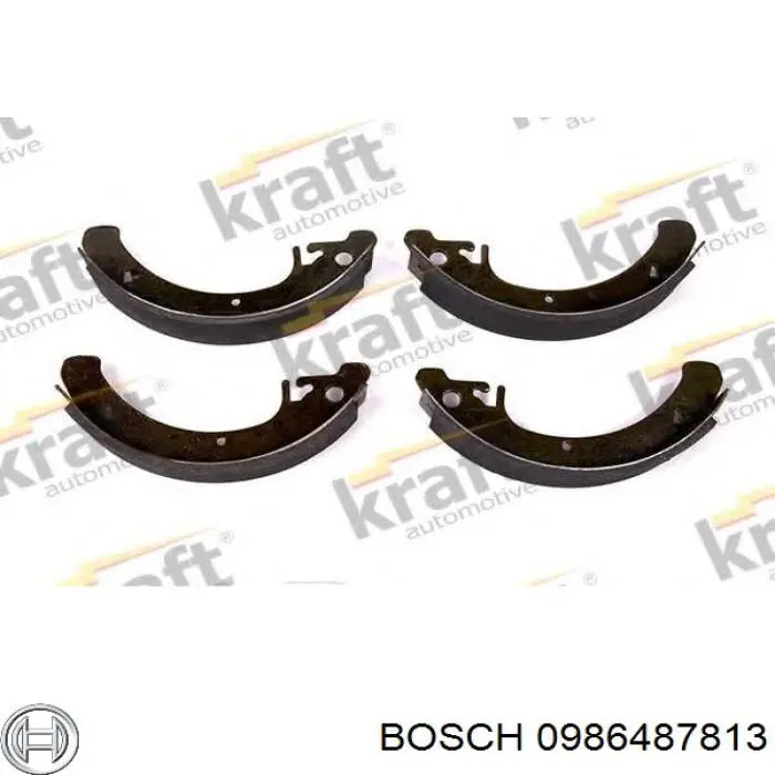 0986487813 Bosch zapatas de frenos de tambor traseras