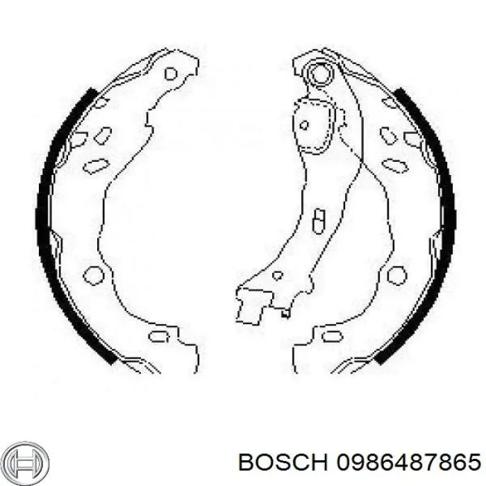 0986487865 Bosch zapatas de frenos de tambor traseras