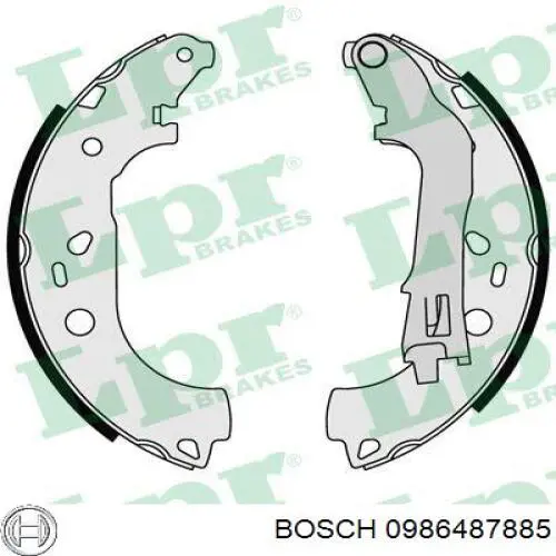 0986487885 Bosch zapatas de frenos de tambor traseras