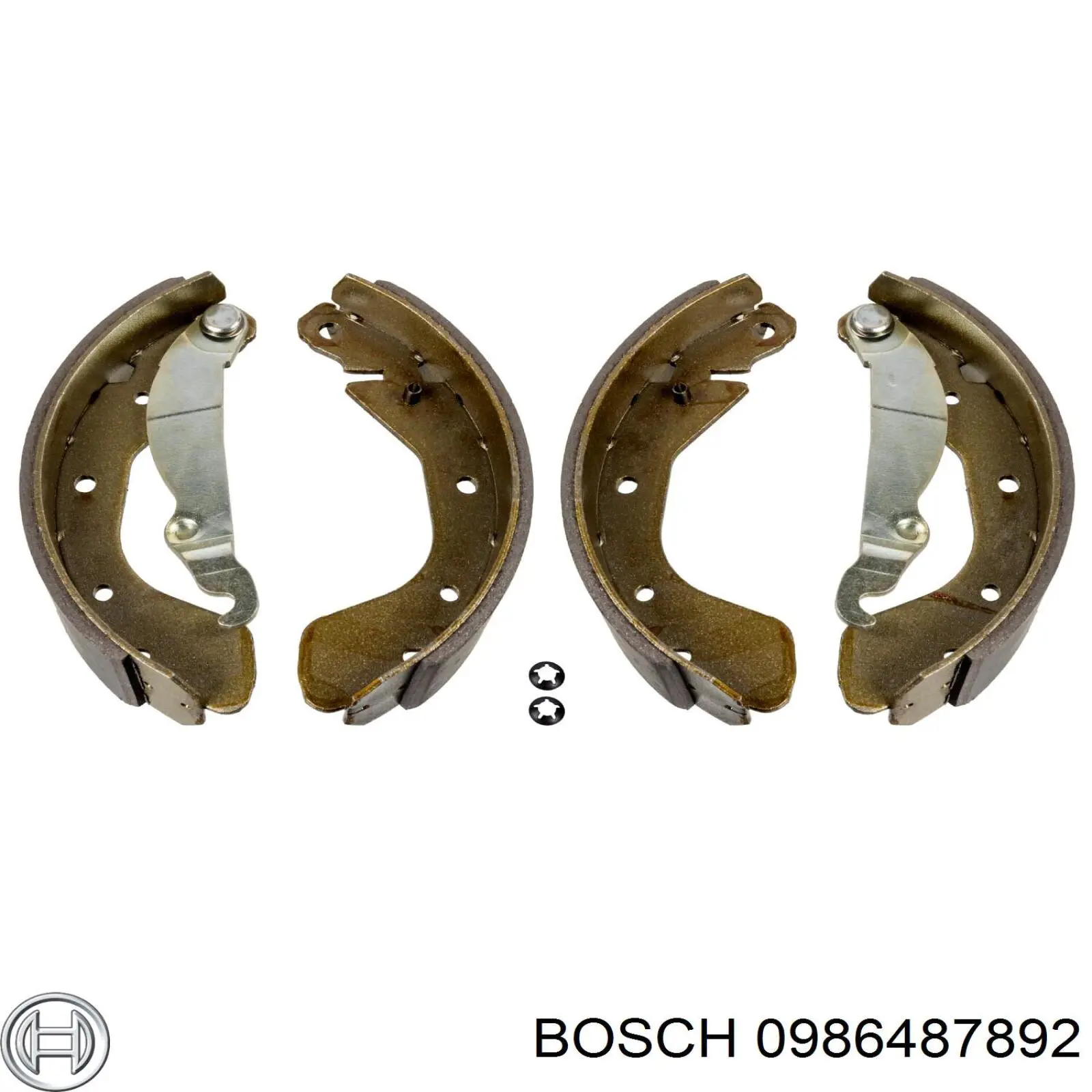 0986487892 Bosch zapatas de frenos de tambor traseras