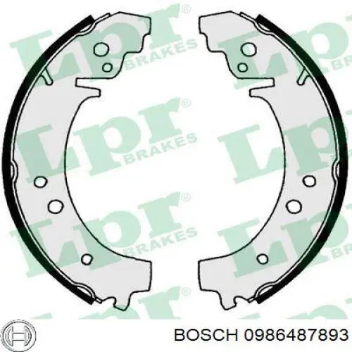 0986487893 Bosch zapatas de frenos de tambor traseras