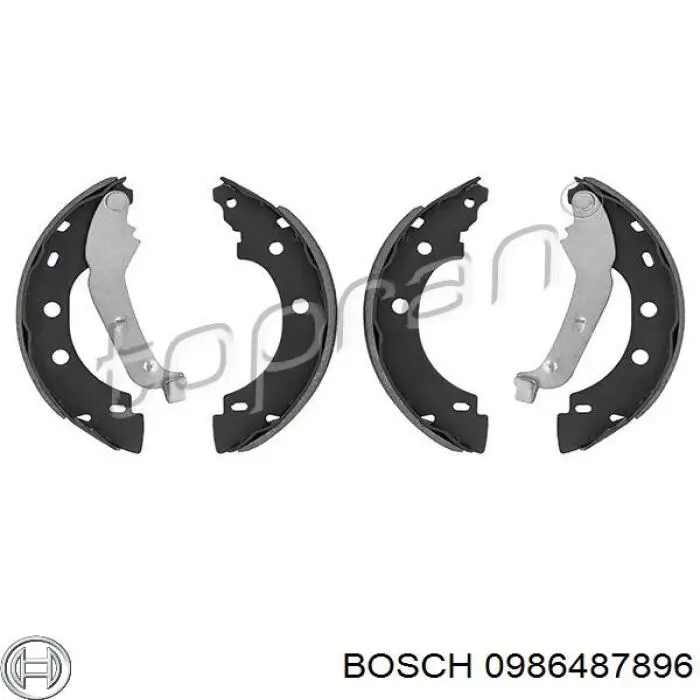 0986487896 Bosch zapatas de frenos de tambor traseras